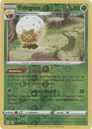 Evolving Skies Eldegoss #16/203 reverse holo